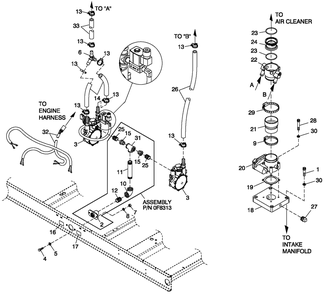 Ev Fuel System Ng 4.6l 80kw Diagram and Parts List for QT08046ANAN (5178442 - 5383186)(2009) Generac Generator