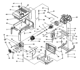Generator Drawing No. 99291 Diagram and Parts List for MC5500 (9803-2)(9803-2) Generac Generator