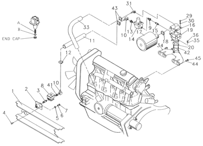 Natural Gas Fuel System Diagram and Parts List for 0008700 (3043560)(2014) Generac Generator