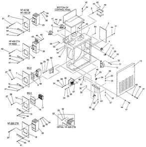 Lower Panel Diagram and Parts List for 4345-0  Generac Generator