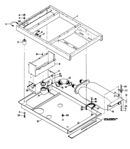 Mounting Base Diagram and Parts List for 6120-1  Generac Generator