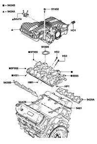 4.2l Gas Engine Intake Manifold Diagram and Parts List for ET04842ANAN (5614613 - 5760317)(2010) Generac Generator