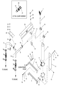 4.3l Exhaust Diagram and Parts List for 0049140 (3728577 - 3731061)(2003) Generac Generator