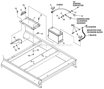 Ev Battery 27f Gb 5.4l And 6.8l Diagram and Parts List for QT05554KNSNA (6654325)(2011) Generac Generator