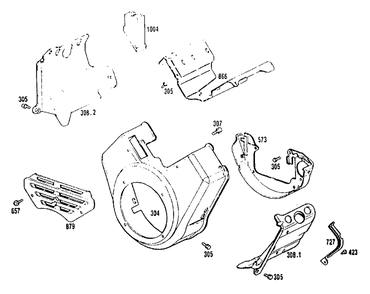 Engine Covers Diagram and Parts List for 4W113C (9163-1)(9163-1) Generac Generator