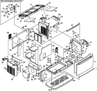 Enclosure Diagram and Parts List for 0059050 (2110V39791 - 2310V39937)(2010) Generac Generator