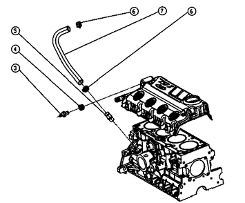 1.5l Gas Engine Blow By System Assembly Diagram and Parts List for QT03015ANSX (7005578 - 9279531)(2014) Generac Generator