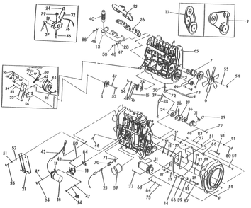Engine Parts Diagram and Parts List for 0008700 (3043560)(2014) Generac Generator