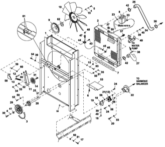 Coolsys/Fan Drive 4.6l Cp Diagram and Parts List for ET08054JVAX (9720704)(2015) Generac Generator