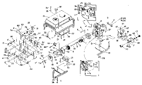 Unit Parts Diagram and Parts List for 5557-0  Generac Generator