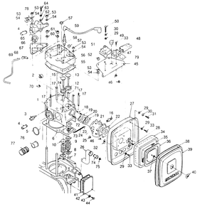 Engine Cylinder Housing Diagram and Parts List for 1006-C  Generac Welder