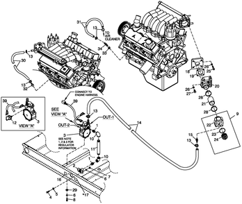 Fuel Nat. Gas And Lp Vapor 3.0l Ford 4-Pole Diagram and Parts List for QT03030ANSN (4112922 - 4204166)(2005) Generac Generator