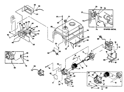 Svp-5000e Ac Generator 10 Hp B&s Electrical Start No. 92422 Diagram and Parts List for SVP5000E (9799-0)(9799-0) Generac Generator