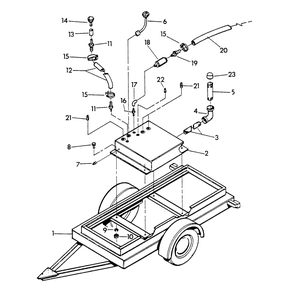 Trailer Diagram and Parts List for 9301-3  Generac Generator