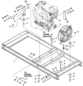 Mounting Base 2.4l C2 Diagram and Parts List for ST04524ANSN (5509894 - 5644769)(2009) Generac Generator