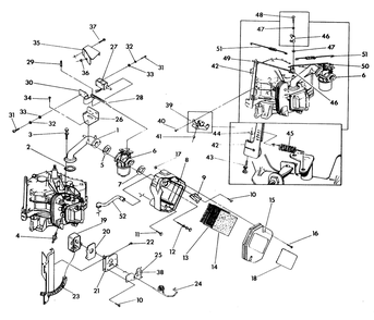 Engine Accessories Diagram and Parts List for 9712-0  Generac Generator