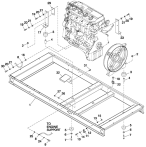 Mounting Base 2.4l C2 Diagram and Parts List for ET04524ANSX (7143448 - 9277352)(2014) Generac Generator