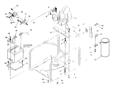 Cradle And Accessories Diagram and Parts List for 6982-0  Generac Welder