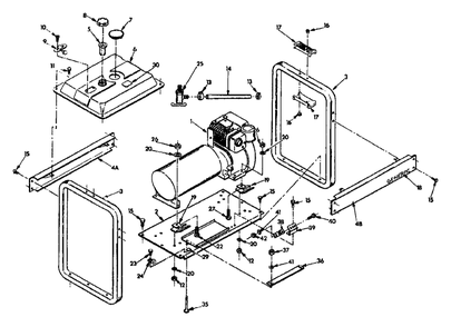 Mounting Base No. 71716 Model L5000e Diagram and Parts List for L5000E (8877-1)(8877-1) Generac Generator