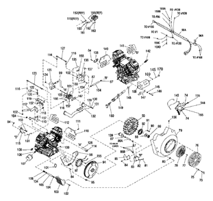 General Assembly Diagram and Parts List for GTV-990  Generac Generator