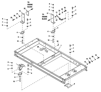 Mounting Base 2.4l Diagram and Parts List for QT02724ANAN (5041854 - 5046648)(2008) Generac Generator