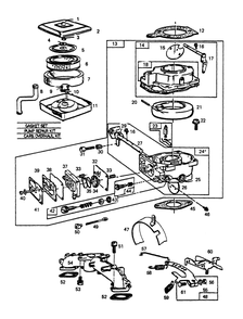 Engine Parts (Part 1) Diagram and Parts List for 6931-2  Generac Generator