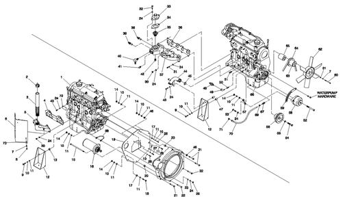 Ev Engine Common Parts Diagram and Parts List for 0041260 (3167756 - 3214478)(2014) Generac Generator
