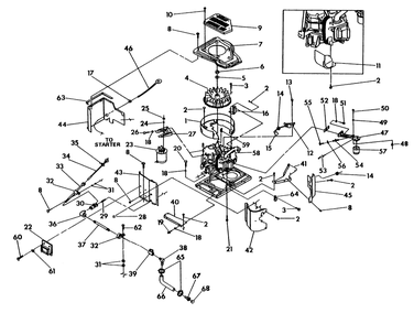 Part Location Diagram of 90955 Generac Wrapper - Rear Gear Case