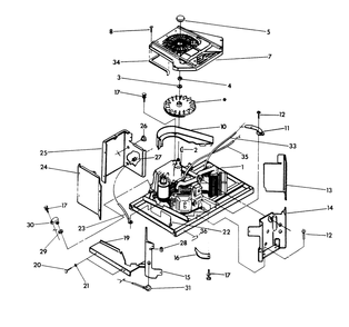 Sheet Metal Diagram and Parts List for 9735-1  Generac Generator