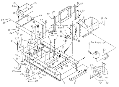 Mounting Base And Tank Diagram and Parts List for 0980-0  Generac Generator