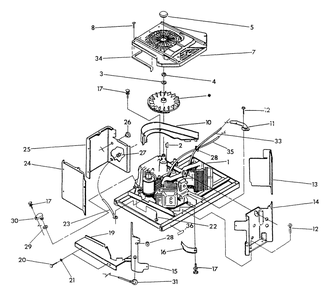 Engine Sheet Metal Diagram and Parts List for 9735-2  Generac Generator