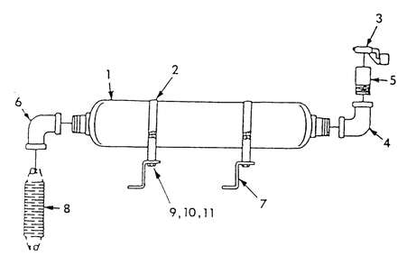 Exhaust Muffler Diagram and Parts List for 9303-4  Generac Generator
