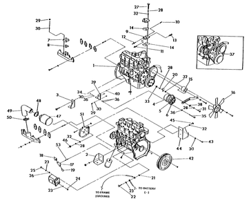 Engine Common Parts 1 Diagram and Parts List for 4107-2  Generac Generator
