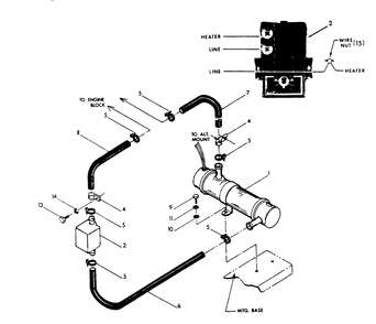 Engine Coolant Heater Diagram and Parts List for 8938-2  Generac Generator