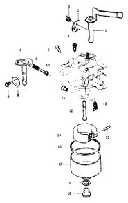 Carburetor Diagram and Parts List for G2600 (8836-0)(8836-0) Generac Generator