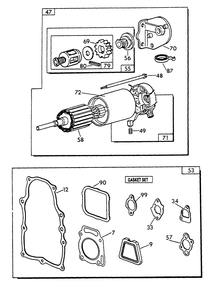 Engine (Part 2) Diagram and Parts List for 9735-3  Generac Generator