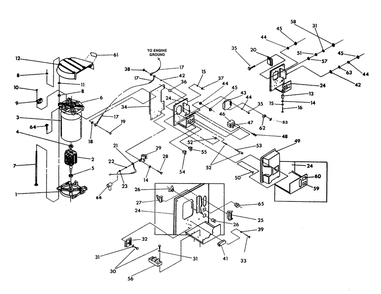 Alternator And Panel Diagram and Parts List for 9712-0  Generac Generator
