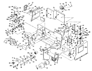 Engine Shrouding Diagram and Parts List for 6159-1  Generac Generator