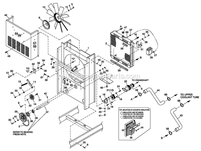 Ev Cool Pkg 3.0l Diagram and Parts List for QT06030JVAN (5098532)(2008) Generac Generator