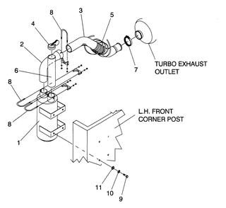 Muffler Diagram and Parts List for 4066-0  Generac Generator