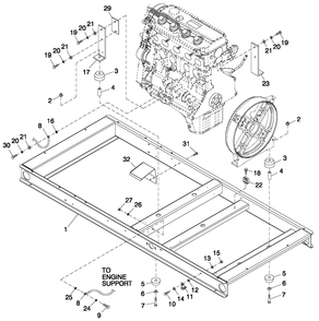 Mounting Base 2.4l C2 Diagram and Parts List for ET04524ANSC (6091686 - 6940396)(2012) Generac Generator