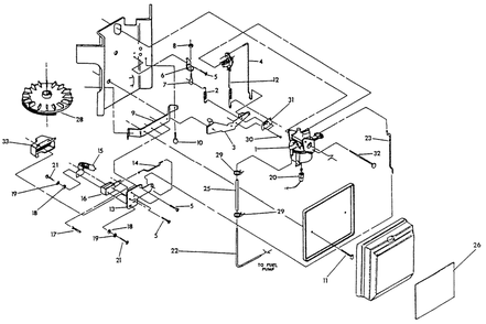 Carburetor And Air Cleaner Diagram and Parts List for 9600-3  Generac Generator