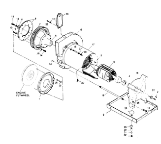 Alternator Diagram and Parts List for 1008-D  Generac Welder