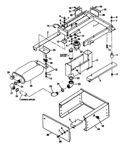 Mounting Base Diagram and Parts List for 6208-7  Generac Generator