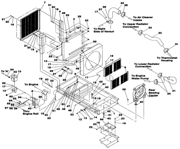 Radiator 5.7l Diagram and Parts List for 4299-0  Generac Generator