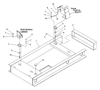 Mounting Base Diagram and Parts List for 0845-1  Generac Generator