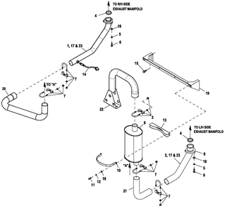 Ev Exhaust 5.4l C2 Cpl Em Diagram and Parts List for QT04854ANAC (6886217 - 7005595)(2012) Generac Generator