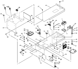 Control Panel Diagram and Parts List for 0046791 (3777645 - 3811388)(2003) Generac Generator