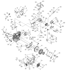 Engine Block Gth530 Xg Port (0h1732) Diagram and Parts List for XG1000 (6638793 - 6654293)(2011) Generac Generator