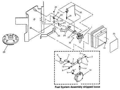 Part Location Diagram of A1662B Generac Carburetor Assembly
